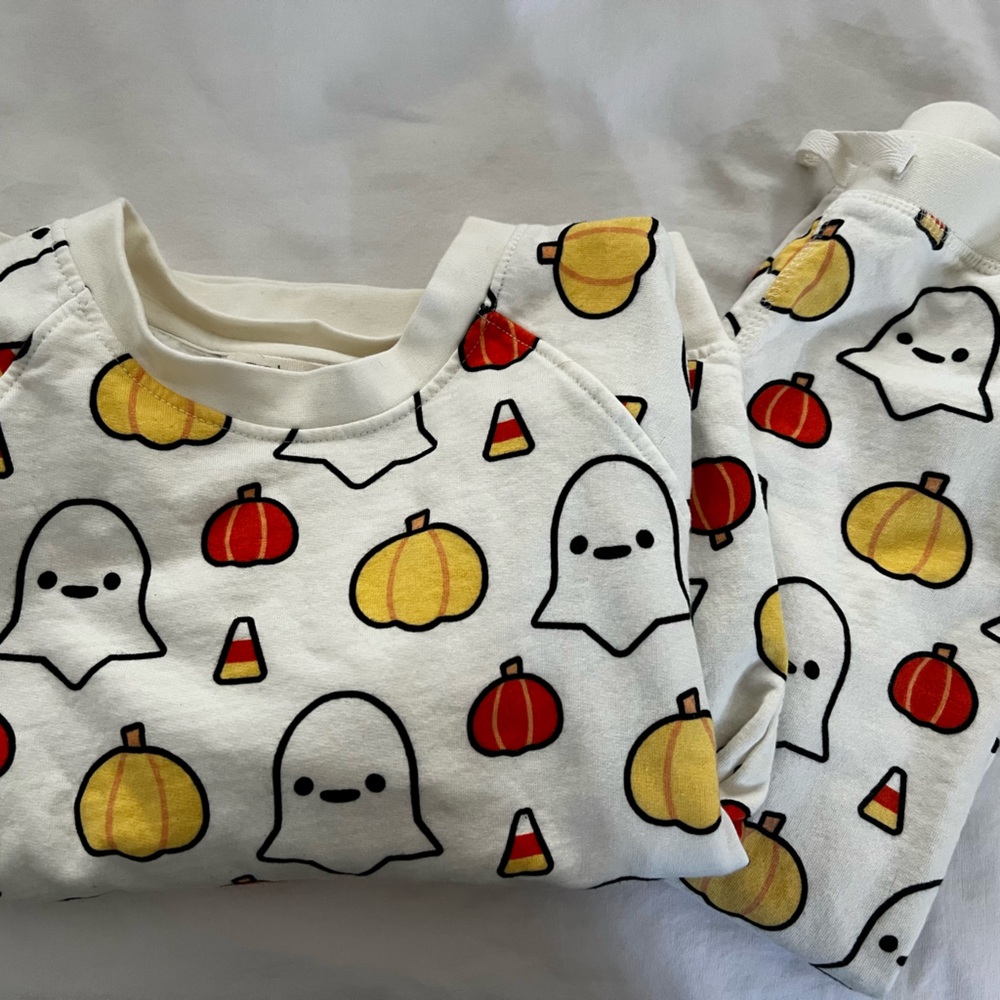 Monica and Andy Halloween Ghost and Pumpkin Set 5t